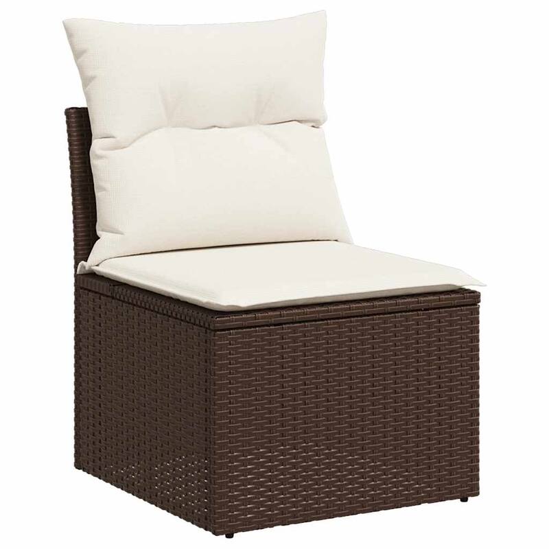9-Piece Modular Patio Sofa Set with Cushions - 21.7 x 39.4 x 28.7 in