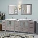 preview thumbnail 6 of 21, Vanity Art 96" Double Sink Bathroom Vanity Set 13 Dove-Tailed Drawers 5 Cabinets 2 Shelves, Soft-Closing Doors with Free Mirror