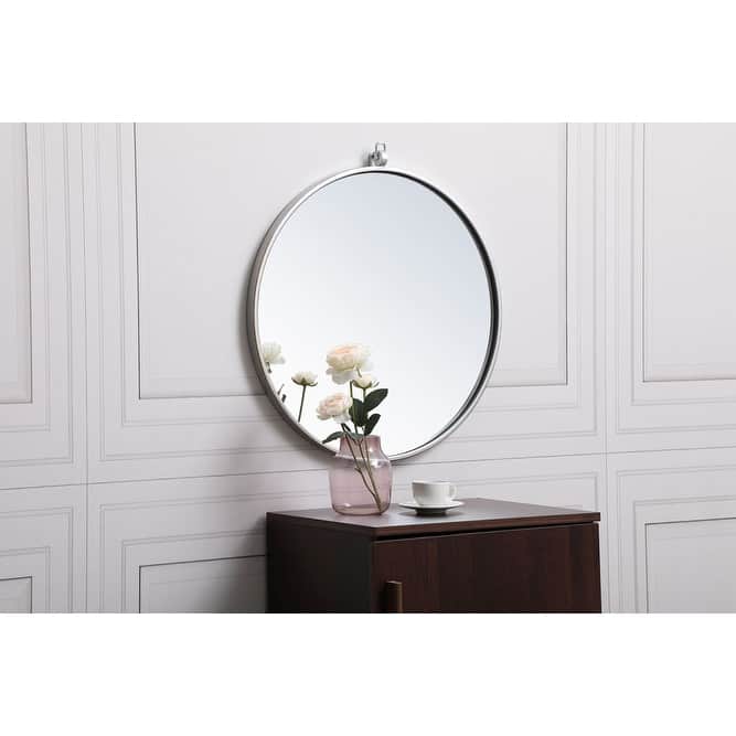 Elegant Lighting Eternity 21" Diameter Circular Beveled Metal Framed