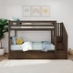 preview thumbnail 30 of 33, Max and Lily Twin over Twin Staircase Bunk with Trundle