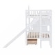 preview thumbnail 28 of 50, Twin-Over-Twin Castle Style Bunk Bed with 2 Drawers 3 Shelves and Slide