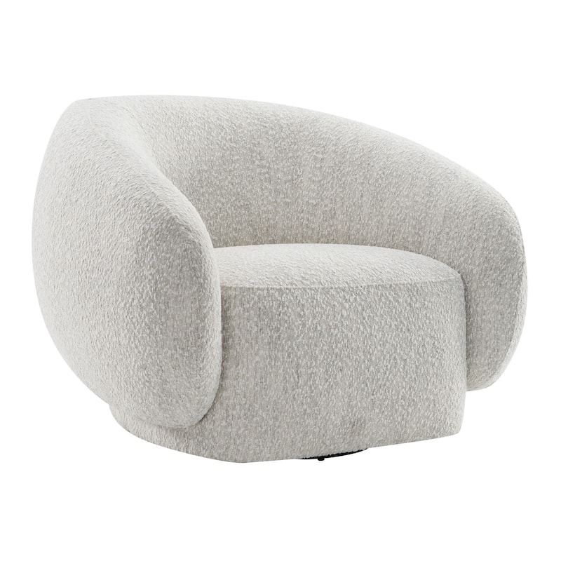 Furniture of America Erynn Modern 42-inch Boucle Swivel Accent Chair