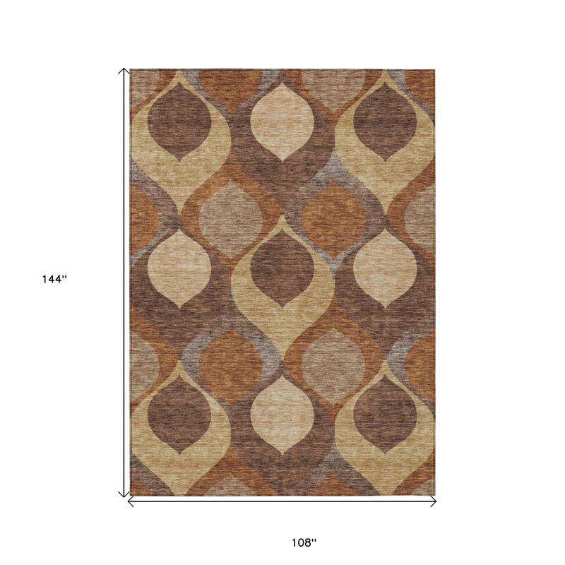 HomeRoots Ogee Transitional Rectangle Outdoor Rug