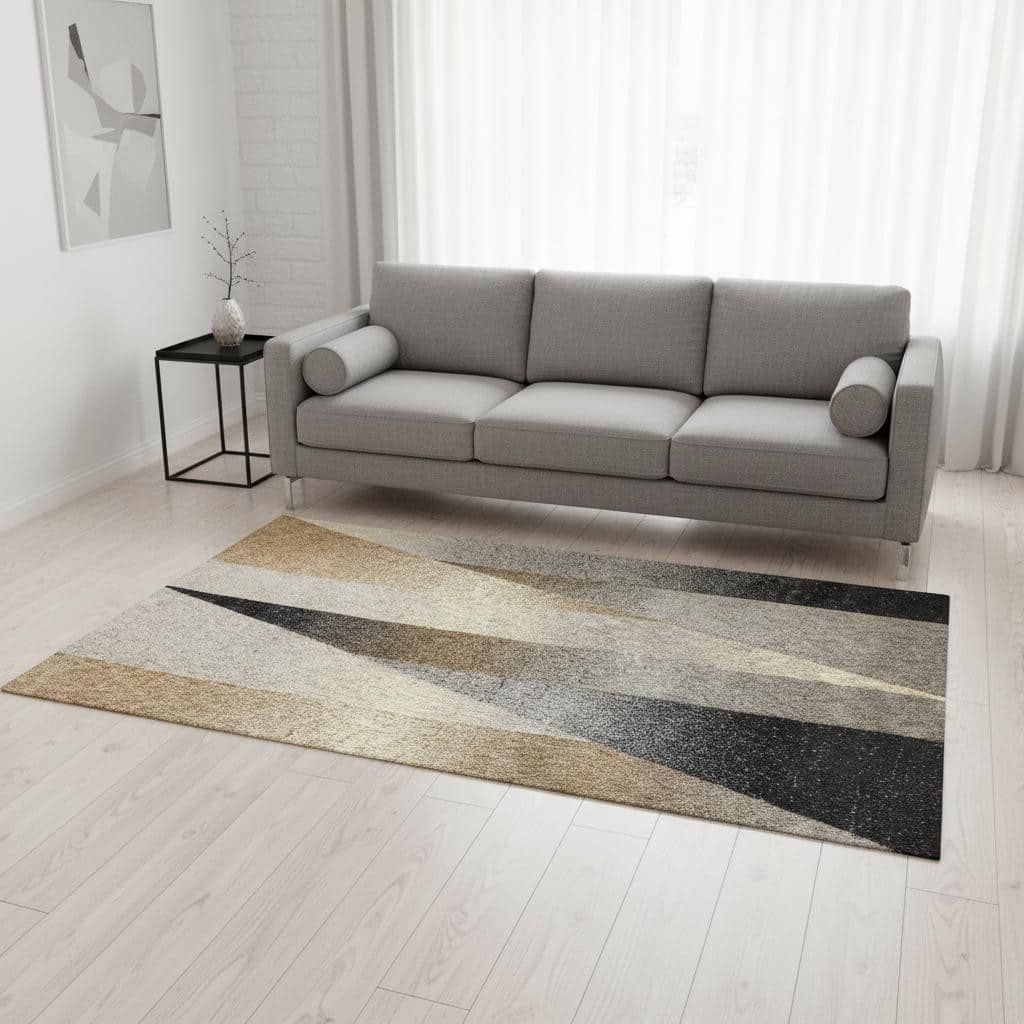 HomeRoots Geometric Modern Rectangle Area Rug - 5' X 8'