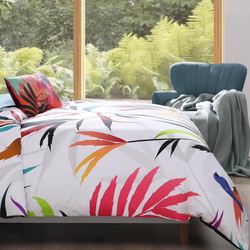 Bebejan Tropical Fusion 100% Cotton Sateen 5 Piece Reversible Comforter Set