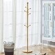 preview thumbnail 14 of 22, Roomfitters Tall Stainless Steel Coat Rack with Solid Wood Base, 72" Entryway Hanger with Detachable Stand