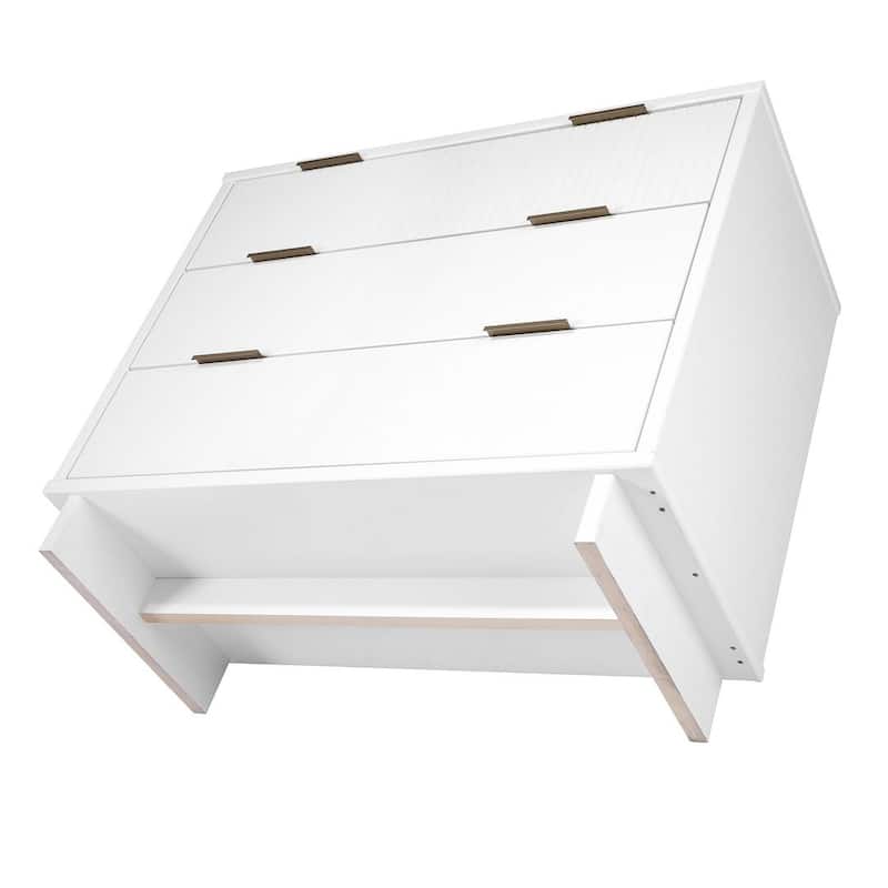 Manhattan Comfort Granville 38.18" Modern Standard 3 Drawer Dresser
