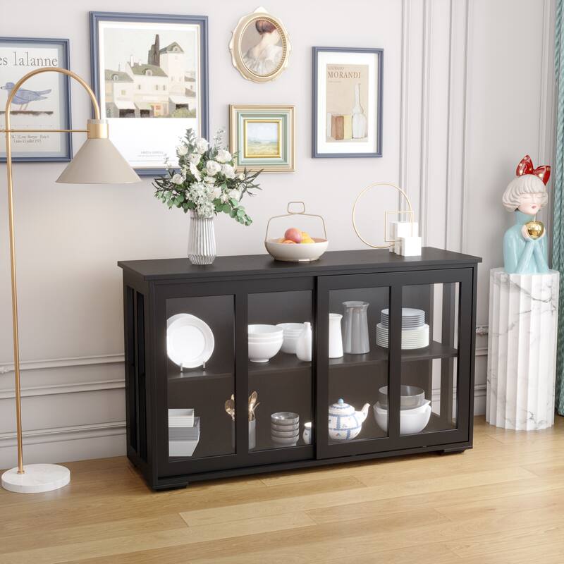 Black Kitchen Storage with Glass Door Bed Bath & Beyond