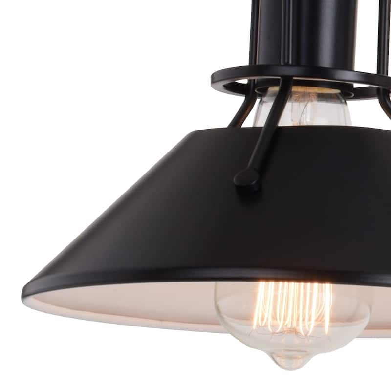 Canton Black and White Farmhouse Bathroom Vanity Wall Light Fixture