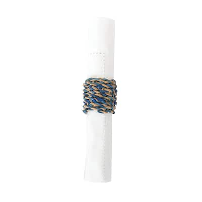 Dash Navy Napkin Ring Set of 6 - Set of 6