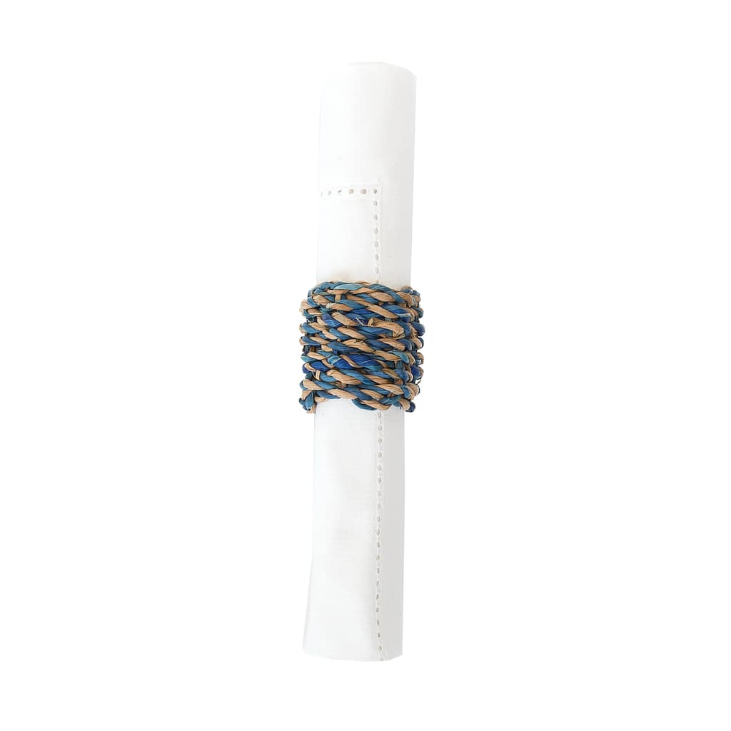 Dash Navy Napkin Ring Set of 6 - Set of 6