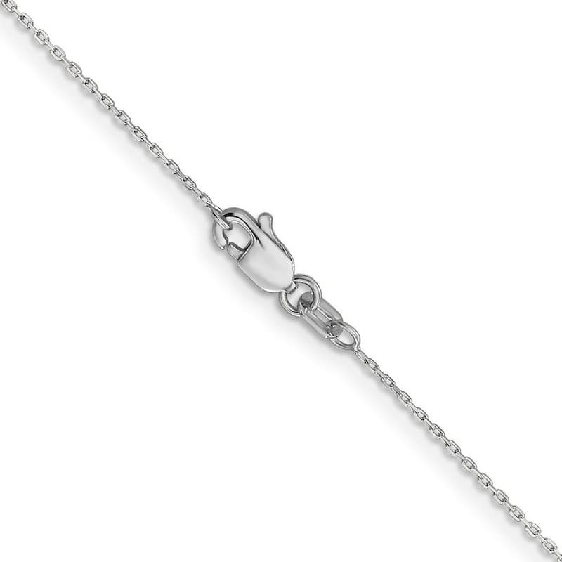 Curata 10k Yellow Gold Wg .8mm Diamond Cut Cable Chain Necklace (Lobster)