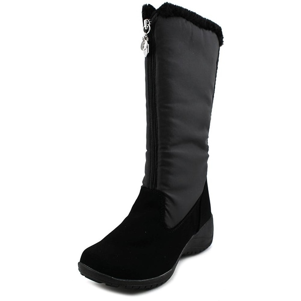 Khombu Amber Women Round Toe Synthetic Black Snow Boot