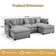 preview thumbnail 52 of 66, MCombo 111.8'' Modular Sectional Sofa Couch with Reversible Ottoman for Living Room, L Shaped Sofa, FSC Certified