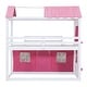 preview thumbnail 11 of 26, House Bunk Wood Bed with Elegant Windows, Sills and Tent