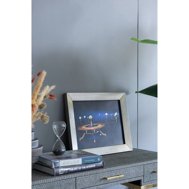 Modern Wall Decor Rectangular Wall Art with Futuristic and Classic Elements, for Studies and Home Offices