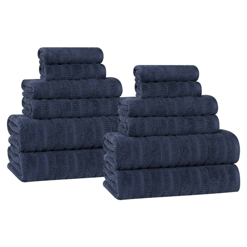 Superior Mika Smart Twist Viscose Cotton Blend 12 Piece Towel Set