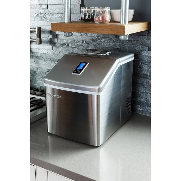 Shop Edgestar Ip211 Portable Ice Maker With 20 Lbs Daily Clear Ice Stainless Steel Overstock 14270281