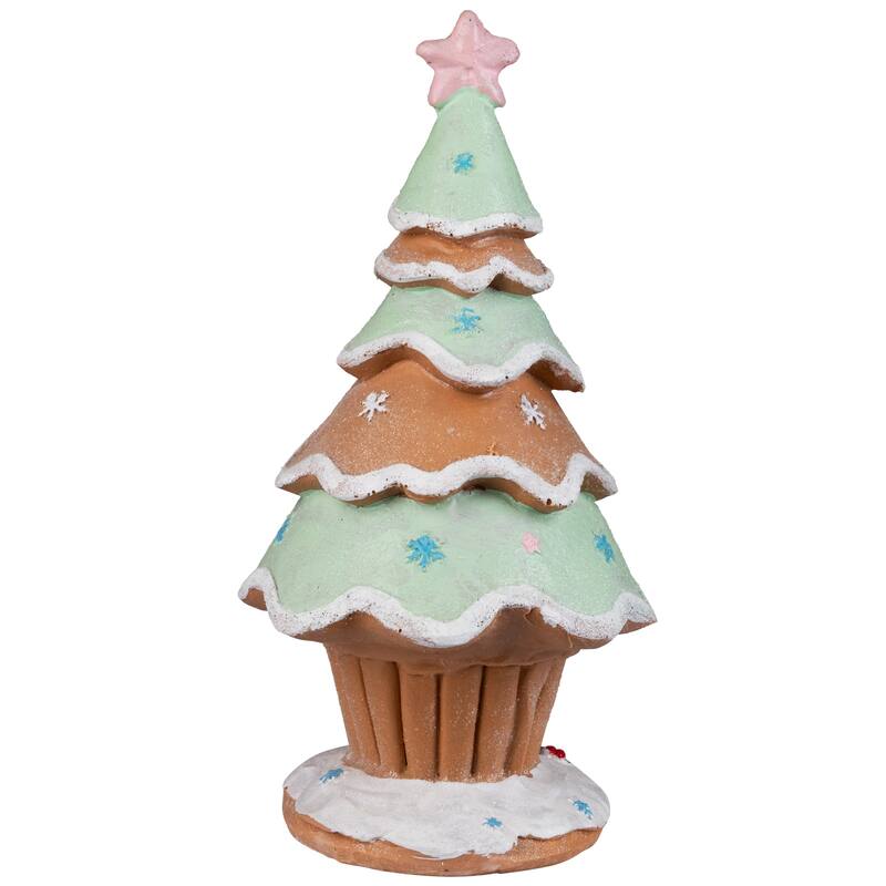 Gingerbread Cupcake Christmas Tree Decoration - 9.5"