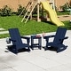 preview thumbnail 2 of 58, Shoreside Kids Outdoor Poly Adirondack Rocking Chair with Side Table 3-Piece Set