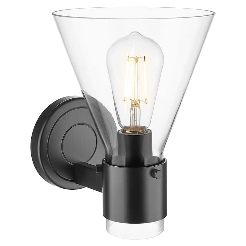 Innovations Lighting 464-1W-G464C-7CL Lawton Cone 9" Tall Bathroom