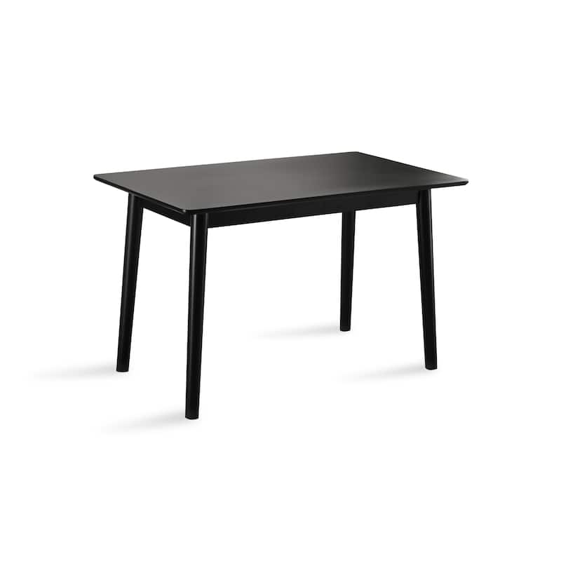 47-inch dining table Black solid wood kitchen table Dining table suitable for small space kitchen table modern home furn