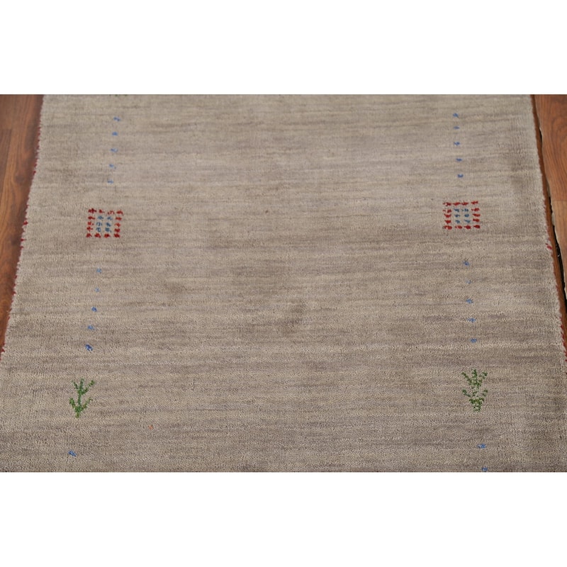 Tribal Gabbeh Indian Accent Rug Handmade Contemporary Wool Carpet - 2'7"x 4'10"