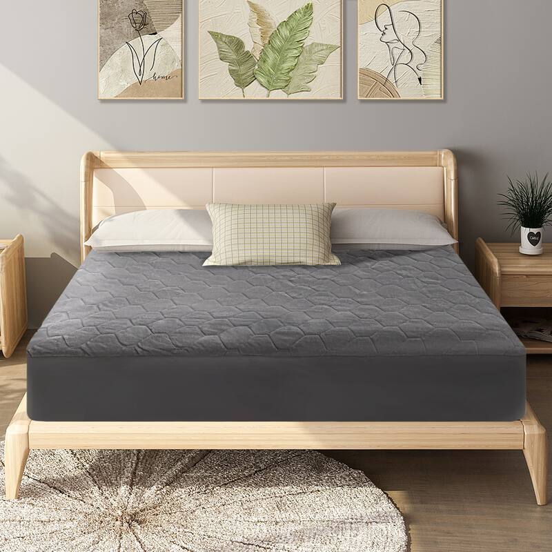 Flannel Electric Mattress Pad, Dual Control and Temperature Regulating