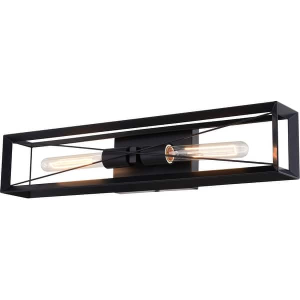 slide 2 of 10, Vaxcel Lighting W0538 Milton 2 Light 5" Tall Wall Sconce Matte Black