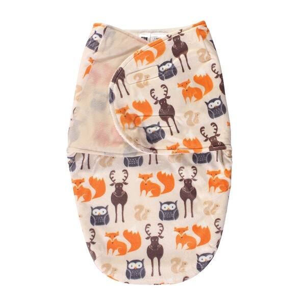 slide 1 of 1, Hudson Baby Infant Boy Plush Swaddle Wrap, Forest, 0-3 Months - Forest - 0-3 Months 0-3 Months - Forest
