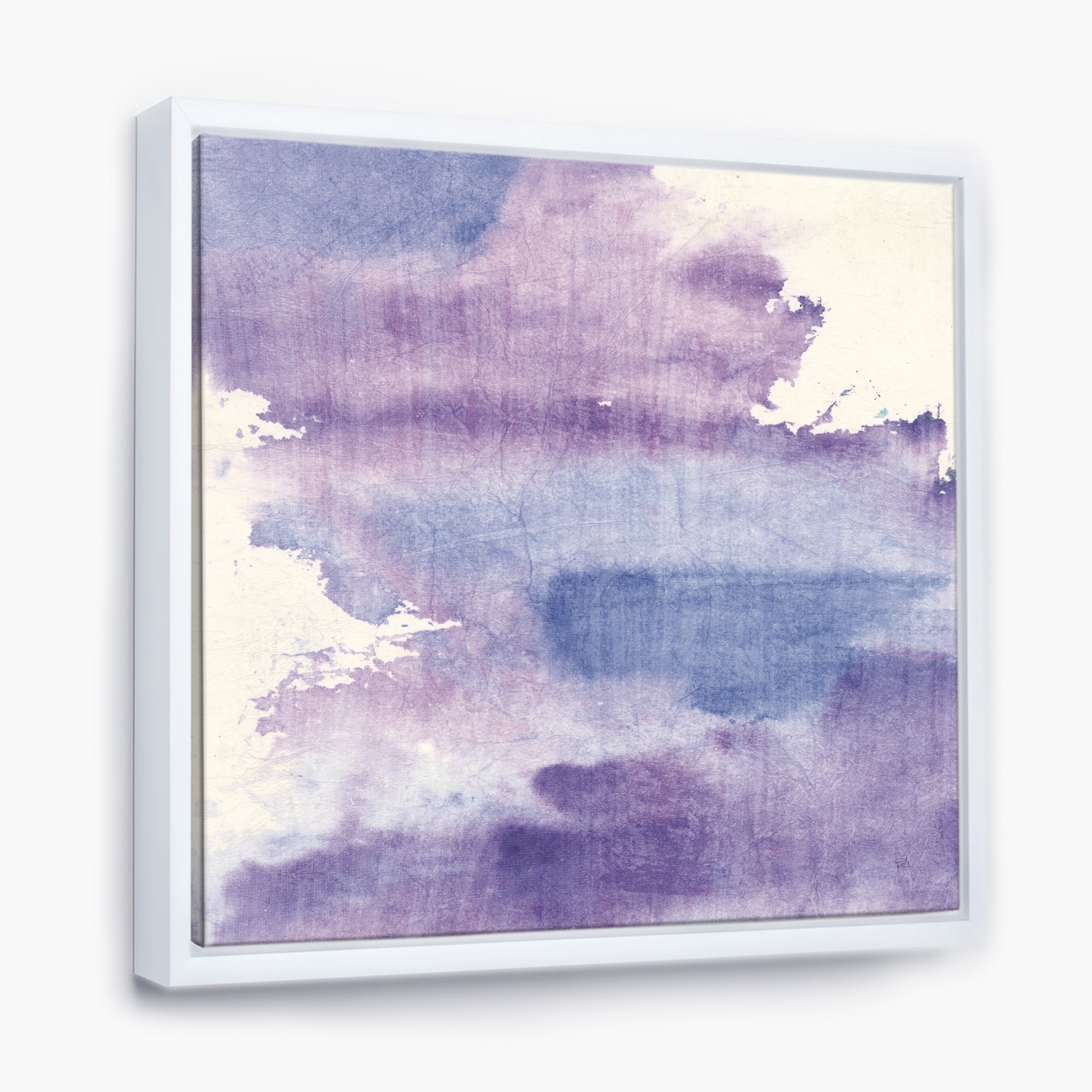 Designart Watercolor Purple Haze I Modern Contemporary Framed Canvas Overstock 25980850 30 In Wide X 30 In High Gold