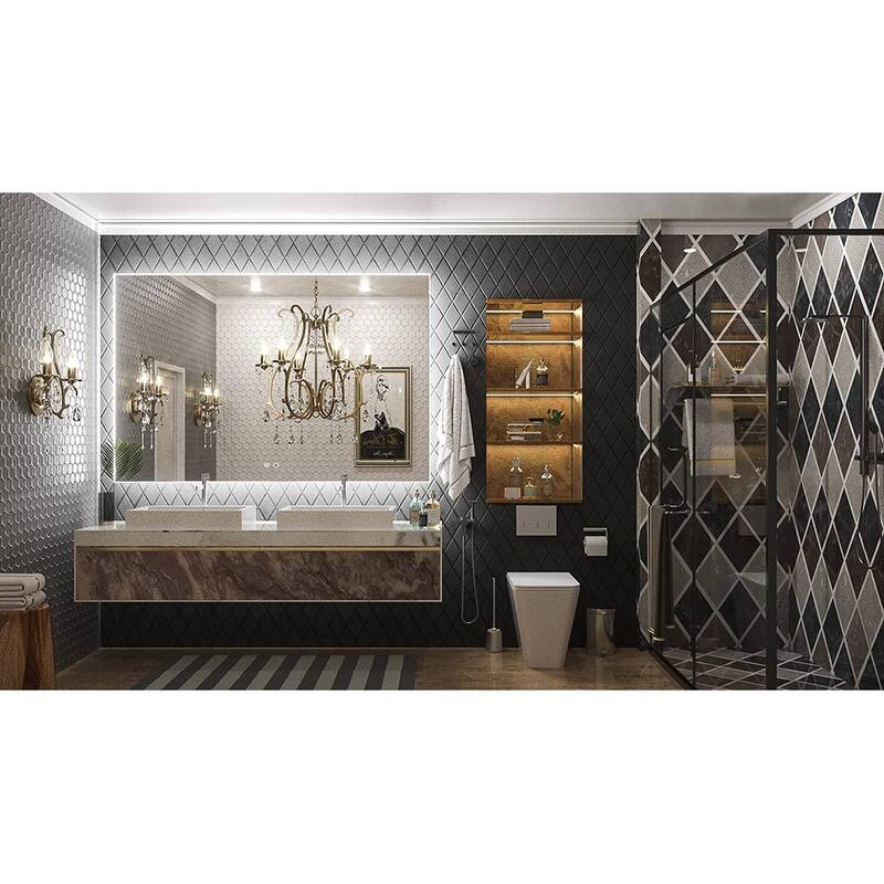 KEONJINN LED Backlit Bathroom Vanity Wall Mirror, Anti-Fog and Dimmable
