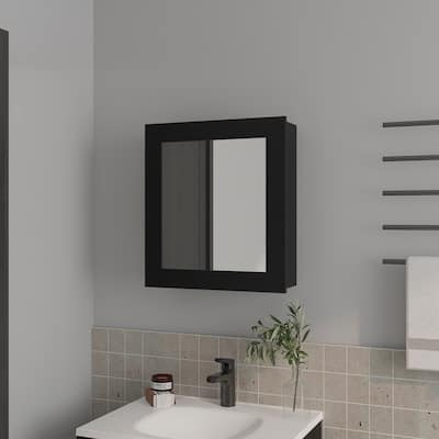 Medicine Cabinet with Mirrored Door, Spacious Storage with 2 Shelves, Compact Wall-Mounted Bathroom Cabinet