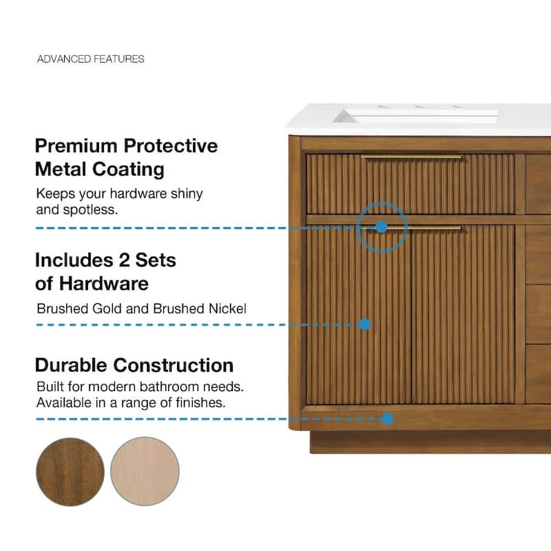 Ove Decors XANDER-60 Xander 60" Free Standing Double Basin Vanity Set