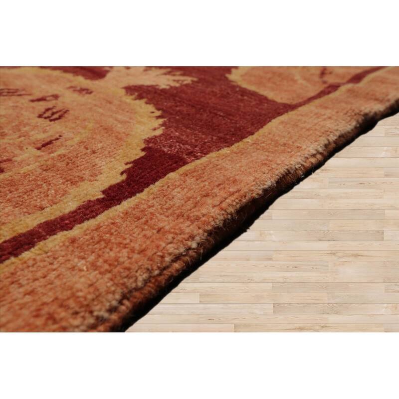 Hand Knotted Michaelian & Kohlberg Rust Tibetan 100% Wool Area Rug - 9' x 11' 10''