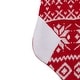 preview thumbnail 6 of 4, 21.5 RedWhite Knitted Snowflake Christmas Stocking with Fleece Cuff