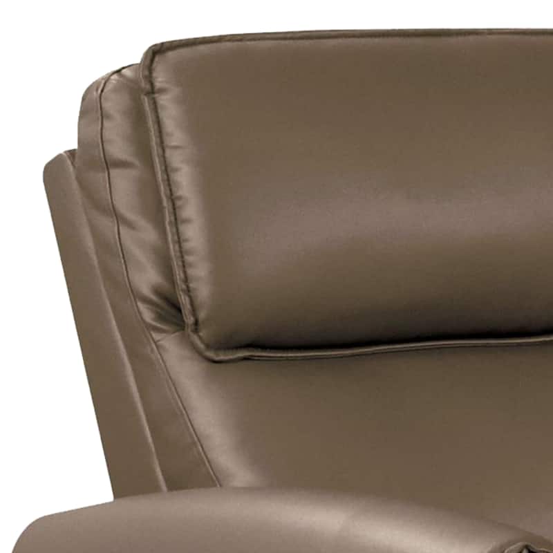 Sily Power Reclining Loveseat, Light Brown Faux Leather, 57 Inch, USB