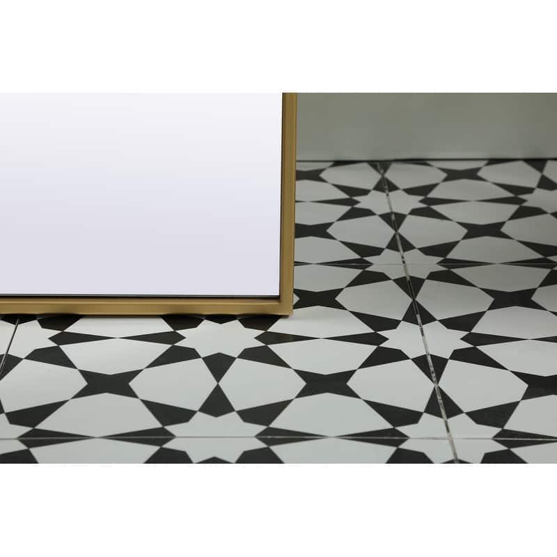 Indigo Home Metal Frame Arch Full Length Mirror 28x74 Inch