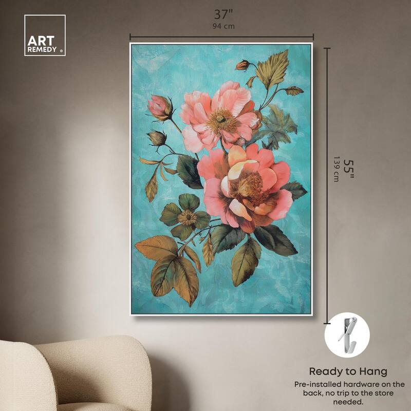 Floral Azure Ascent I Canvas by Art Remedy