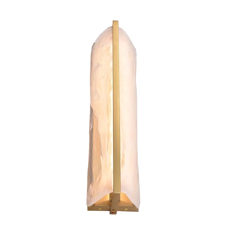 Varaluz Mingle 1-Light Tall Wall Sconce - Satin Brass