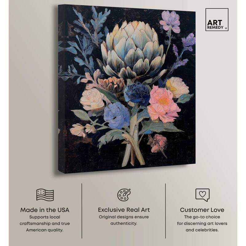 Moody Artichoke I Canvas by Art Remedy, Gallery Wrapped