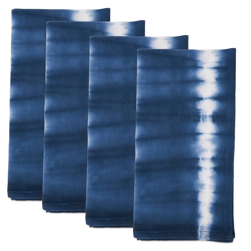 Groovy Tie Dye Table Napkin with Striped Pattern (Set of 4)