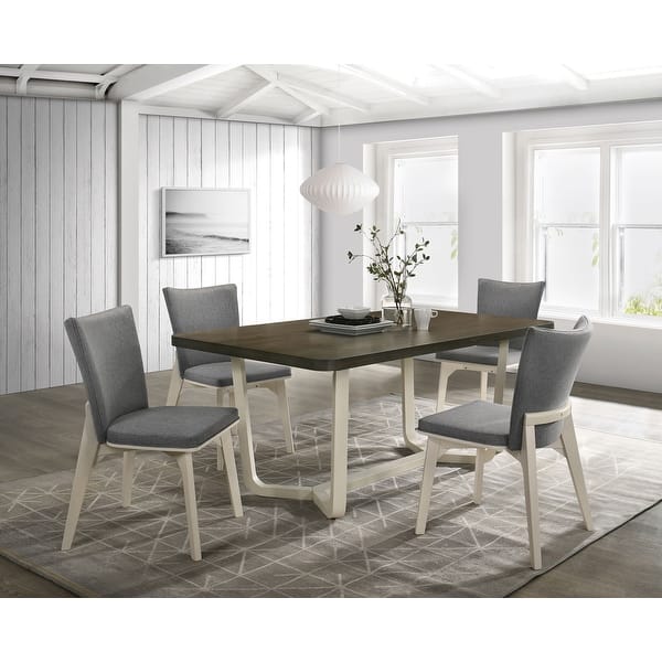 slide 2 of 21, Biloxi 71-inch Rectangular Dining Set Greyish Brown Grey / Distressed White - 5-Piece