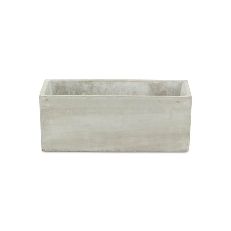 Urbanstone Gray Cement Rectangular Planter