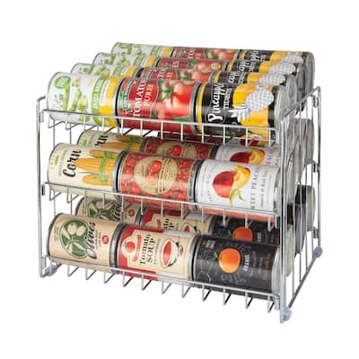 Kitchen Details 3 Tier Can Storage Organizer Rack - 14.5"x 11.4"x 11"