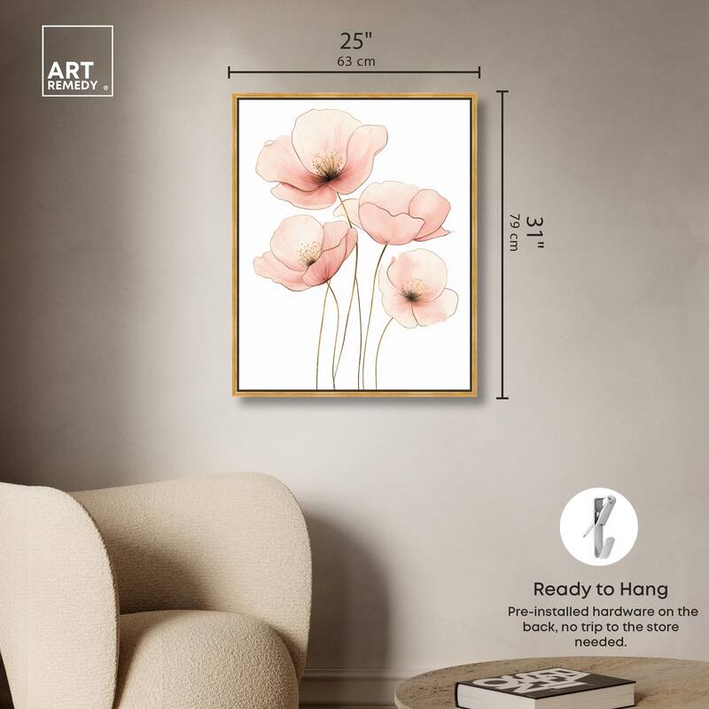 Pink Petal light Canvas by Art Remedy