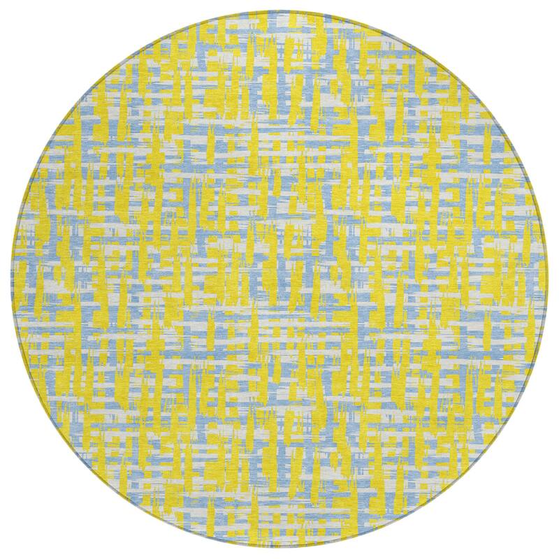 HomeRoots Abstract Transitional Rectangle Outdoor Rug