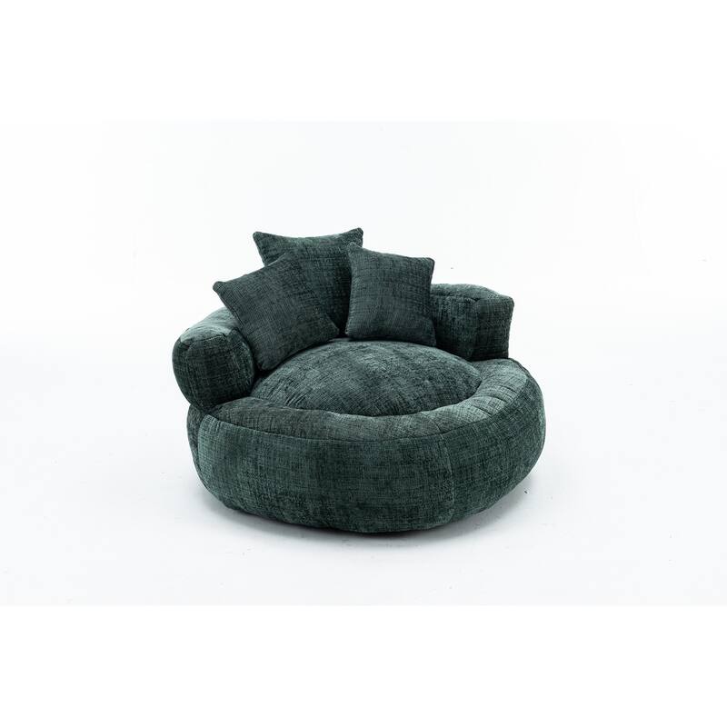 Round Bean Bag Chairs for Soft Chenille Cover