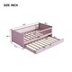 preview thumbnail 6 of 12, Wood Twin Size Platform Bed with Guardrail and Trundle, Wood Platform Bed Frame for Kids, Teens, No Box Spring Needed