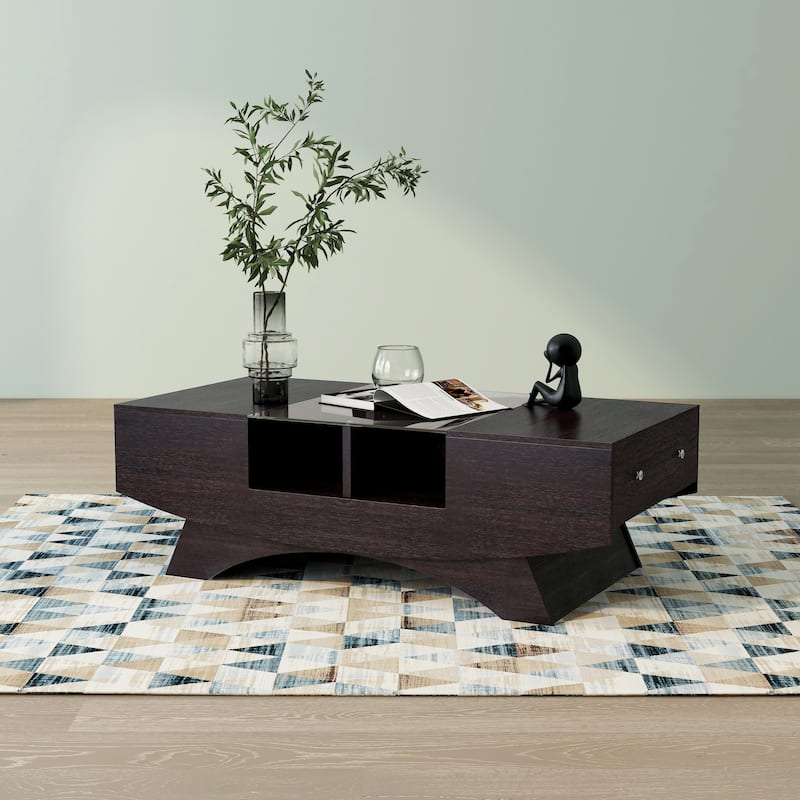 DH BASIC Modern 48" Hidden Storage Coffee Table by Denhour